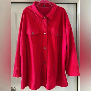 SHEIN Curve | ladies plus size corduroy shacket. Size: 4XL